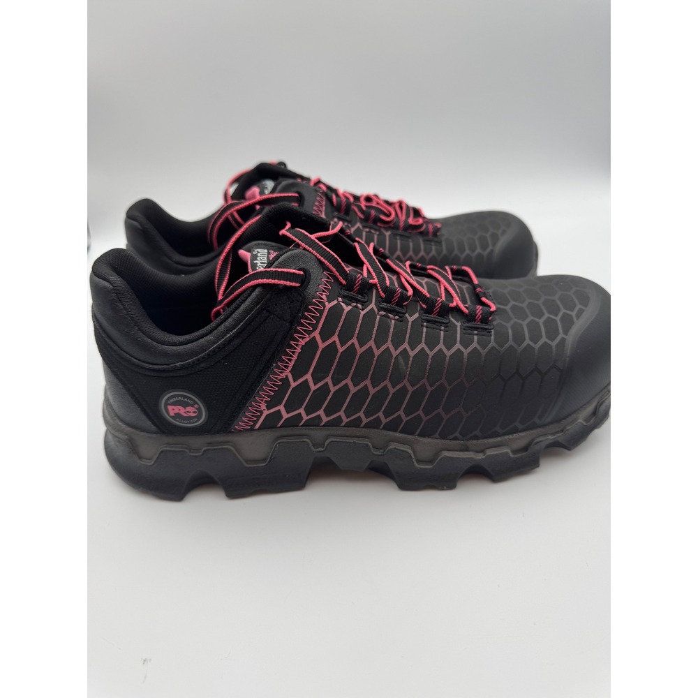 Timberland PRO Powertrain Sport Womens 9.5W Black Alloy Toe Work Shoes A115Q